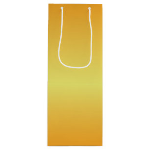 Bright Metallic Gold Bells Wine Gift Bag
