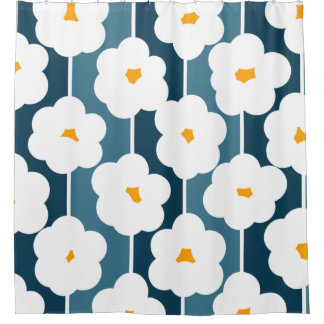 Bright Mid-Century Modern Floral Pattern