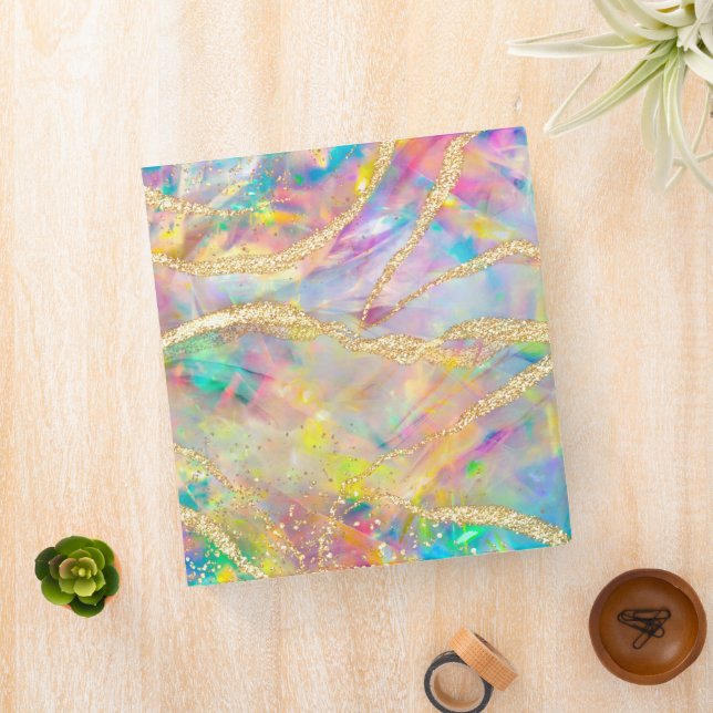 bright mineral opal design 3 ring binder (In Situ)