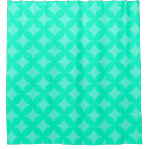 Bright Mint Green Geocircles Pattern Design