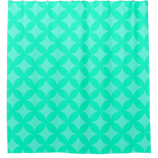 Bright Mint Green Geocircles Pattern Design (Front)