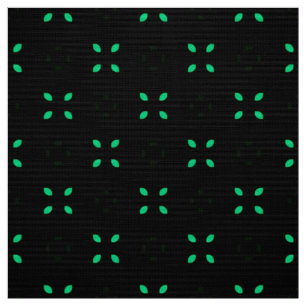 Bright Mint Green Leaf Abstract Pattern Fabric