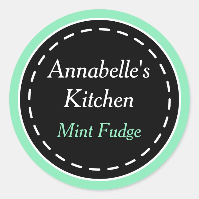 Bright Mint Kitchen Stickers (Front)