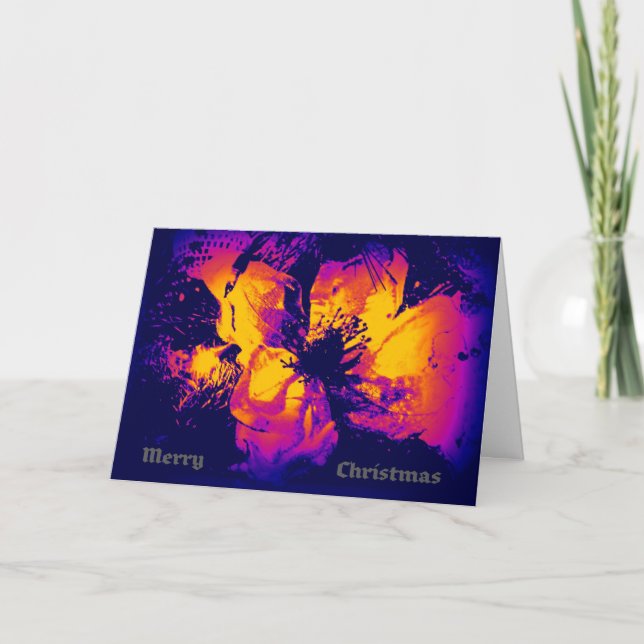 Bright, modern Christmas card with thermal colours (Front)