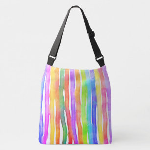 Bright Modern Colorful Yoga Stylish Striped Crossbody Bag