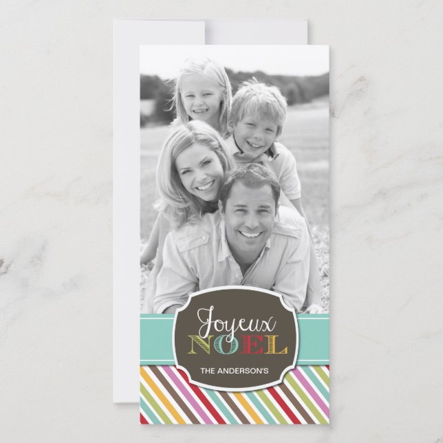 Bright Modern Customizable Photo Card (Front)