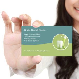 Bright Modern Dentist Office Business Cards