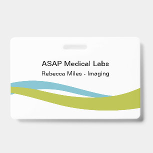 Bright Modern Medical Staff Name Badges 