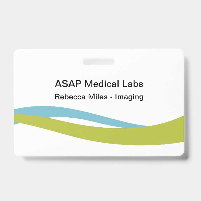 Bright Modern Medical Staff Name Badges  (Front)