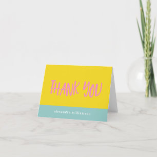 Bright Modern Pastel Merci Design Bleu Nom