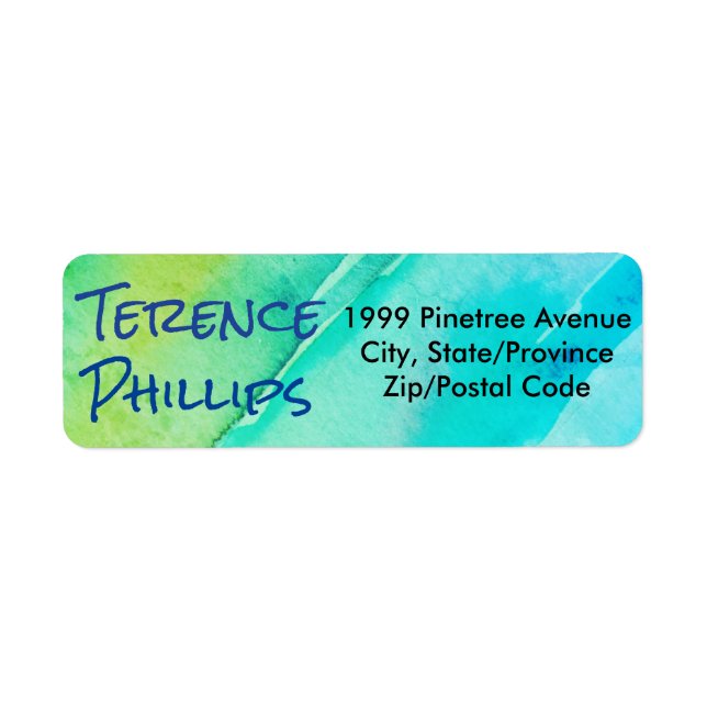 Bright Modern Trendy Hipster Return Address Labels (Front)
