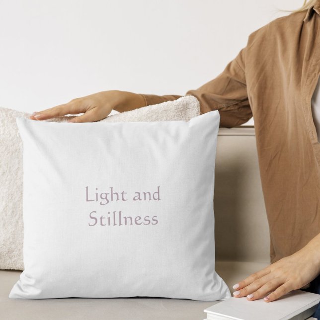 Bright Morning Mood Golden Script  Throw Pillow (Creator Uploaded)