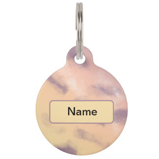 Bright Morning Pastel Sunrise Sky with Clouds Pet Tag