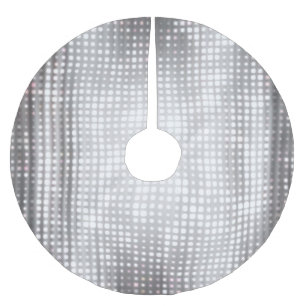 Bright Mosaic: Glossy Grey Abstract. Brushed Polyester Tree Skirt