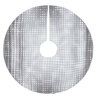 Bright Mosaic: Glossy Grey Abstract. Brushed Polyester Tree Skirt