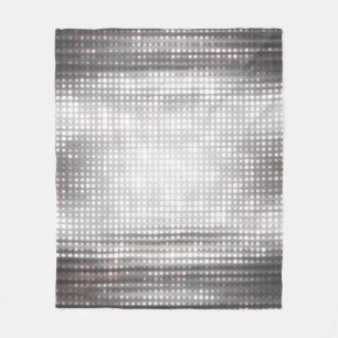 Bright Mosaic: Glossy Grey Abstract. Fleece Blanket