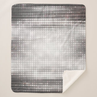 Bright Mosaic: Glossy Grey Abstract. Sherpa Blanket
