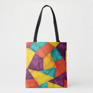 Bright Mosaic Grunge Seamless Pattern Tote Bag