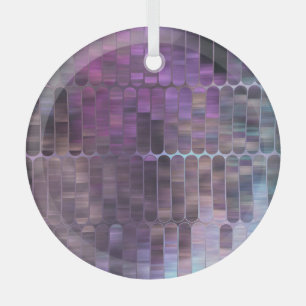 Bright Mosaic: Multicolored Glossy Abstract. Glass Ornament