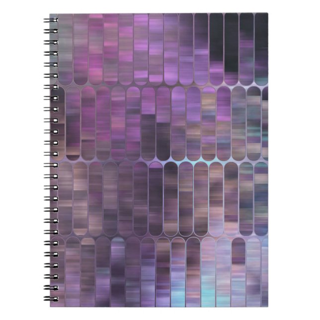 Bright Mosaic: Multicolored Glossy Abstract. Notebook (Front)
