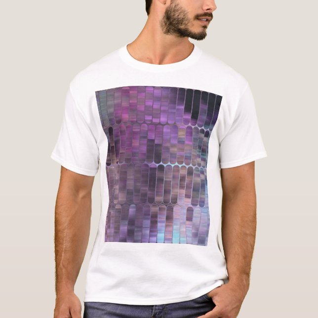 Bright Mosaic: Multicolored Glossy Abstract. T-Shirt (Front)