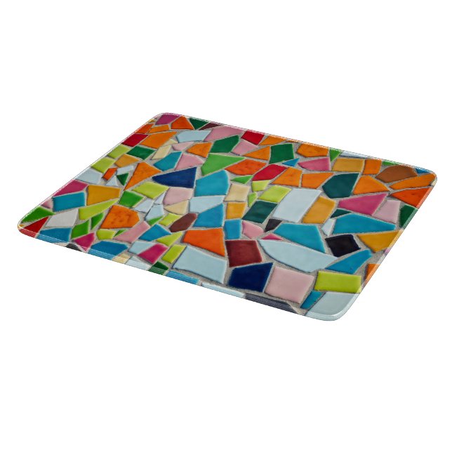Bright Mosaic Tiles Cutting Board (Corner)