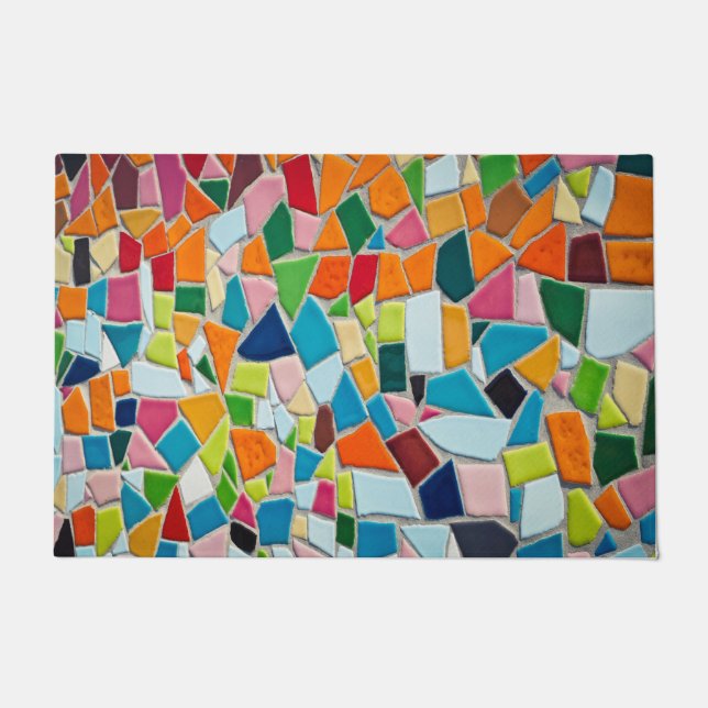 Bright Mosaic Tiles Doormat (Front)