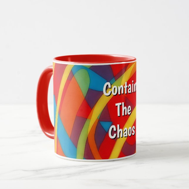 Bright Multi Color Design Art Mug Personnalisé (Devant gauche)