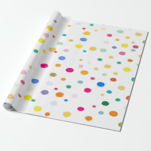 Bright Multi-Color Polka Dot Pattern – Fun Playful Wrapping Paper