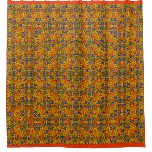 Bright multi-coloured pattern handkerchief orange