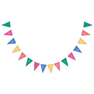 Bright Multicolor  Bunting Flags