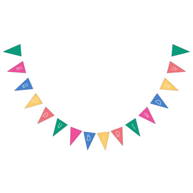 Bright Multicolor  Bunting Flags (All)