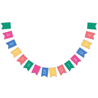 Bright Multicolor  Bunting Flags