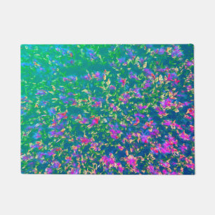 Bright Multicolor Floral Pattern Doormat