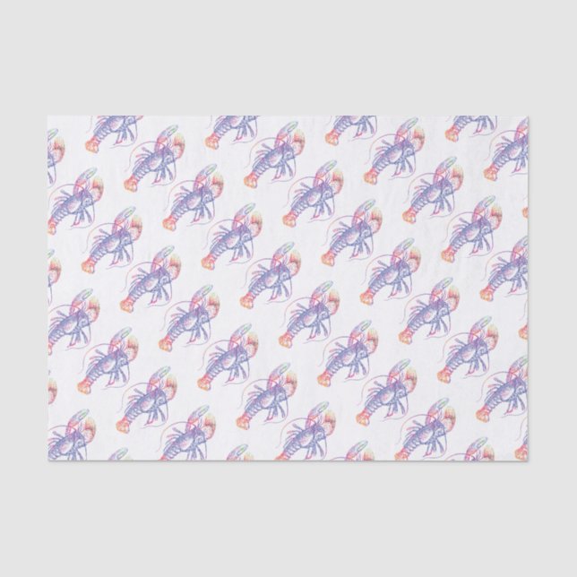 Bright Multicolor Lobster Tissue Paper (Front)