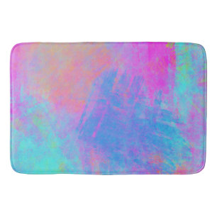 Bright Multicolor Splashes Bath Mat