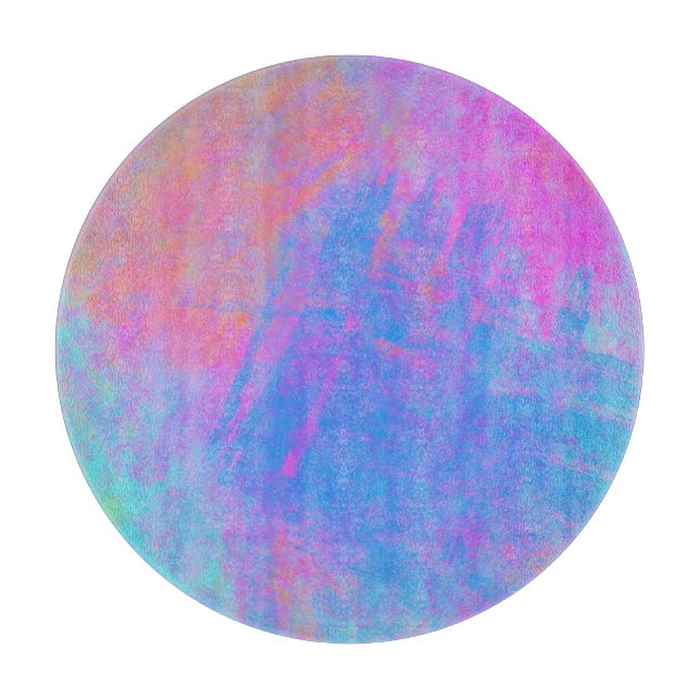 Bright Multicolor Splashes Cutting Board (Front)