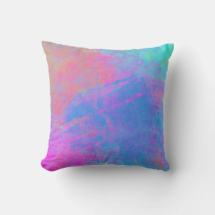 Bright Multicolor Splashes Throw Pillow