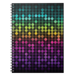 Bright Multicolor Vintage Abstract Art Notebook