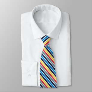 Bright multicolore bandes horizontales. Cravate