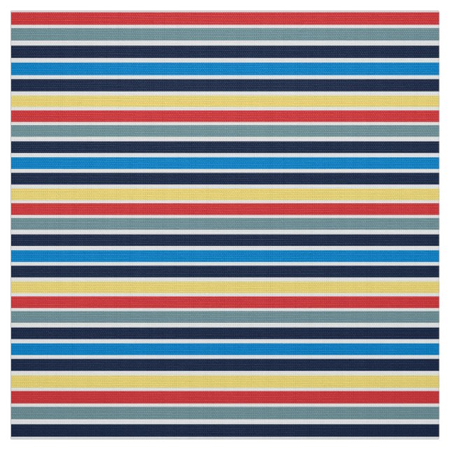 Bright multicolored horizontal stripes. fabric (Swatch)