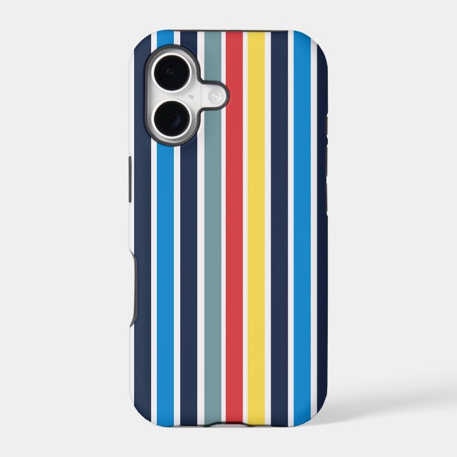 Bright multicolored vertical stripes. (Back)