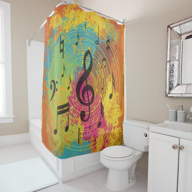Bright Music Notes on Explosion of Colour (In Situ)