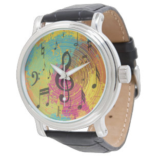 Bright Music Notes on Explosion of Colour Watch