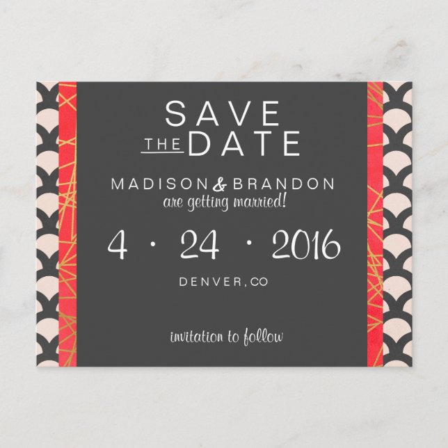 Bright N Beautiful Save the Date Announcement Postcard (Front)