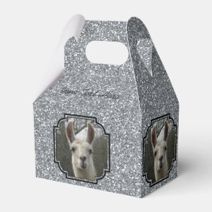 Bright N Sparkling Llama in Silver Favor Box