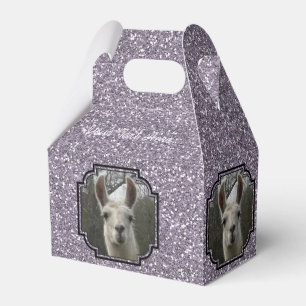 Bright N Sparkling Llama in Smokey Lavender Favor Box