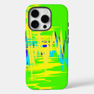 Bright Neon Coloured Pattern Design iPhone 16 Pro Case