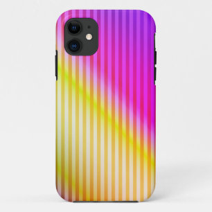 Bright neon fluorescent gradient rainbow ombre col iPhone 11 case