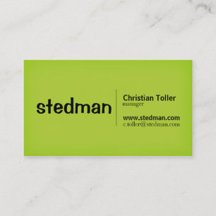 Bright Neon Green Business Card